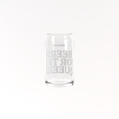 Beers for the Queers Can Shaped Glass