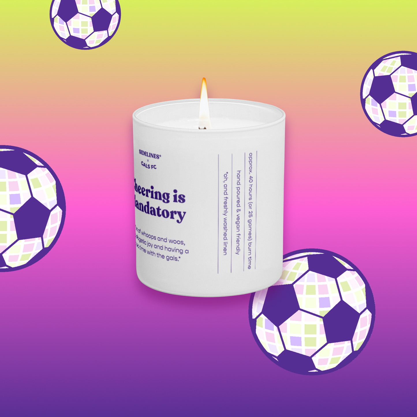 Sidelines x Gals FC Candle