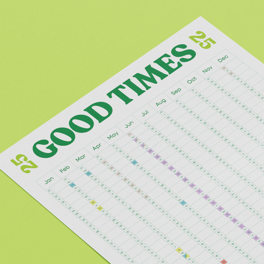 XL Good Times '25 Wall Planner