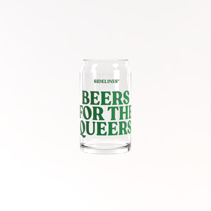 Beers for the Queers Can Shaped Glass